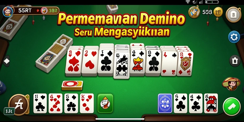 Tampilan gameplay seru dari permainan Domino 55RT.