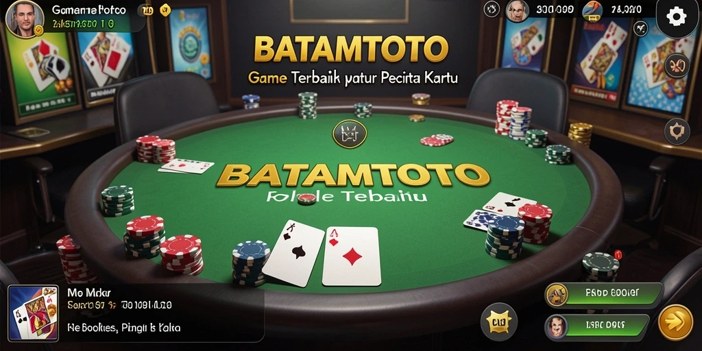 Tampilan menawan gameplay Poker yang mendebarkan.