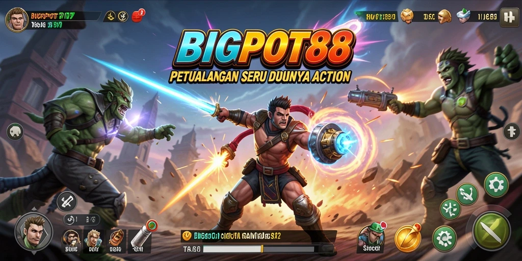Tampilan seru gameplay action di BIGPOT88.