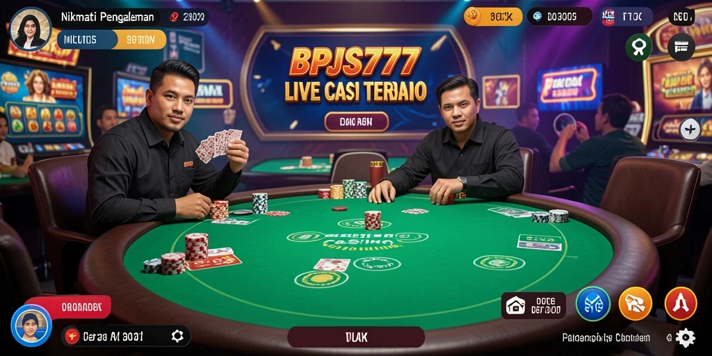 Tampilan gameplay Live Casino yang mendebarkan di BPJS777.