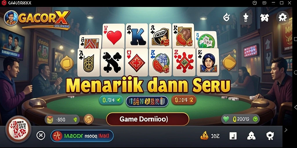 Screenshot permainan GACORX yang menampilkan aksi seru Domino.