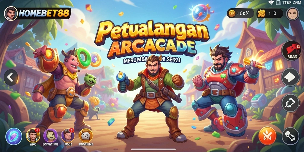 Tampilan gameplay seru di HOMEBET88 dengan tantangan Arcade.