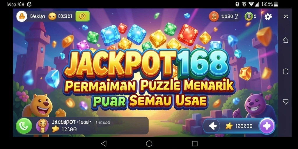 Screenshot gameplay menunjukkan tantangan Puzzle seru dari JACKPOT168.