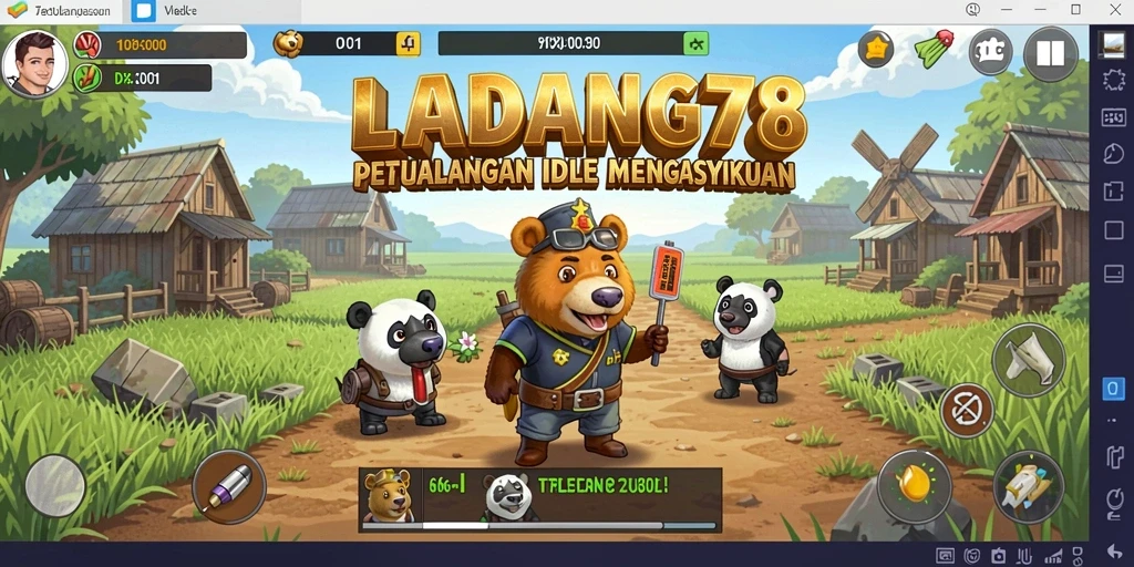 Tampilan gameplay menarik dan penuh warna di LADANG78.