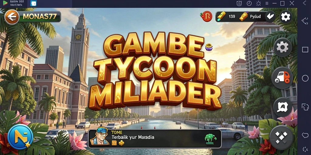 Tangkapan layar menampilkan gameplay seru MONAS77 sebagai game Tycoon.
