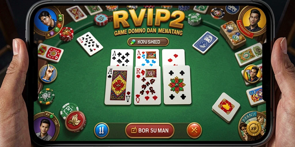 Tampilan gameplay menarik dari RVIP2, menampilkan aksi seru permainan Domino.
