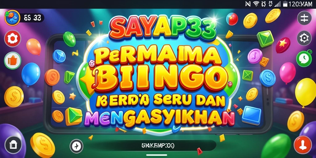 Tampilan gameplay menarik dari SAYAP33 dengan suasana Bingo yang menyenangkan.