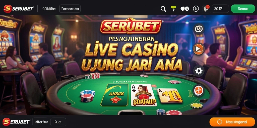 Tampilan gameplay Live Casino yang menakjubkan di SERUBET.