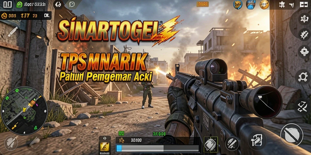 Screenshot utama SINARTOGEL menunjukkan aksi tembak-menembak yang mendebarkan.