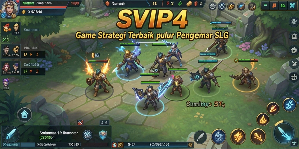 Screenshot menampilkan aksi pertempuran strategis dalam SVIP4.