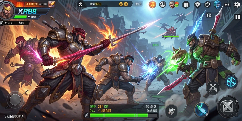 Tampilan gameplay XR88 yang mendebarkan dengan karakter yang beraksi cepat.